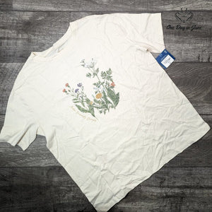 Arizona Jean Co. Juniors Floral Short Sleeve Tee Size S