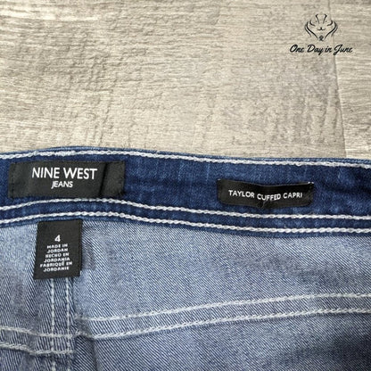 Nine West Taylor Cuffed Capri Jeans Size 4