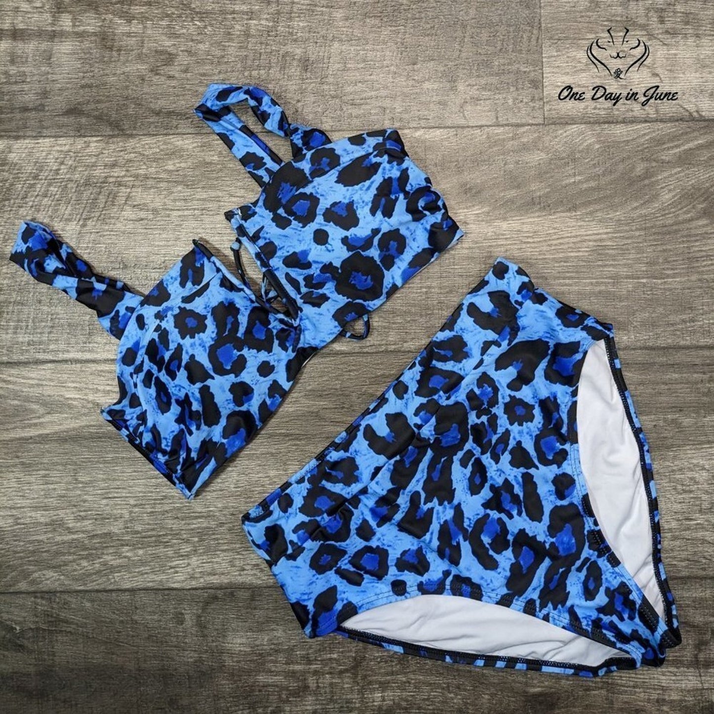 Saodimallsu V Wire High Wasted Bikini Swimsuit Size L