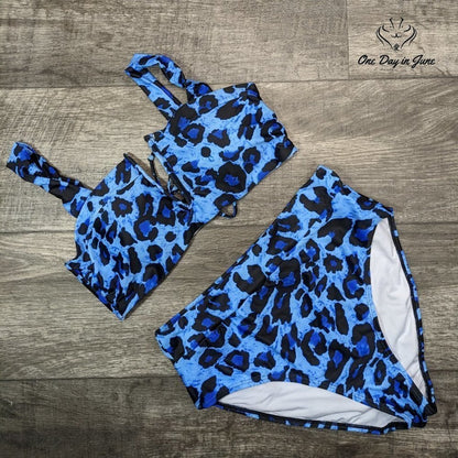 Saodimallsu V Wire High Wasted Bikini Swimsuit Size L