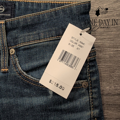 AG Adriano Goldschmied The Farrah Skinny Distressed Jeans Blue NWT Size 4 (27)