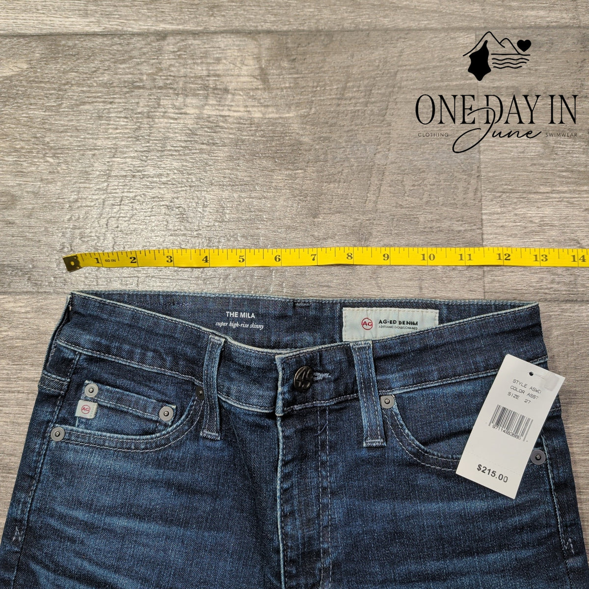 AG Adriano Goldschmied The Mila Super High Rise Skinny Jeans Blue NWT Size 4