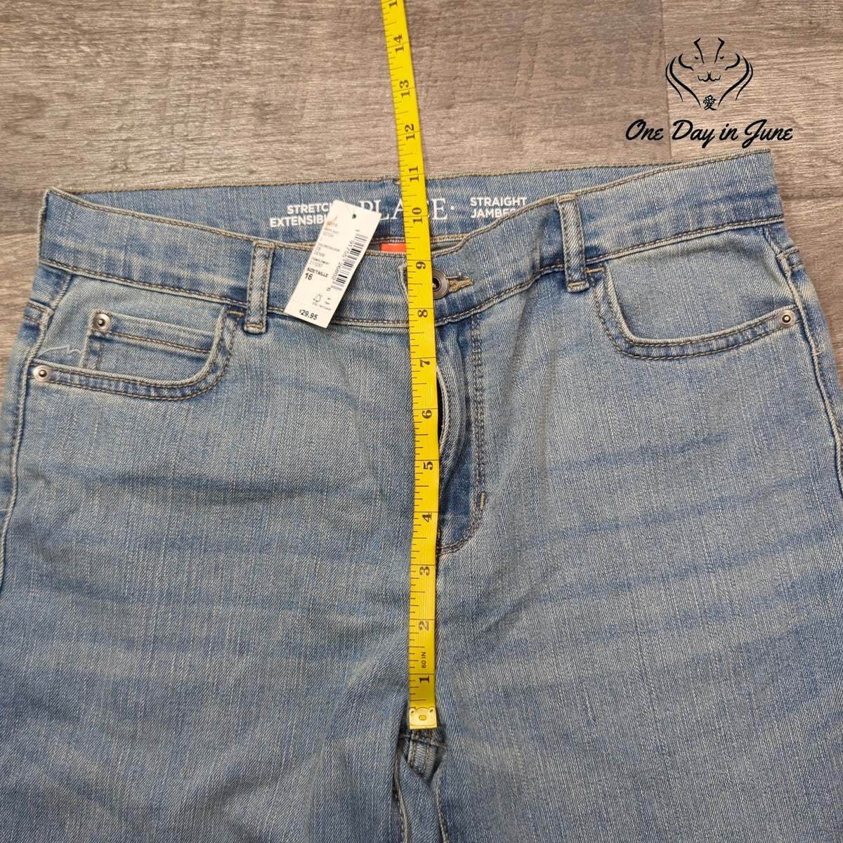 Childrens Place Boys Stretch Straight Leg Jeans Light Wash NWT Size 16