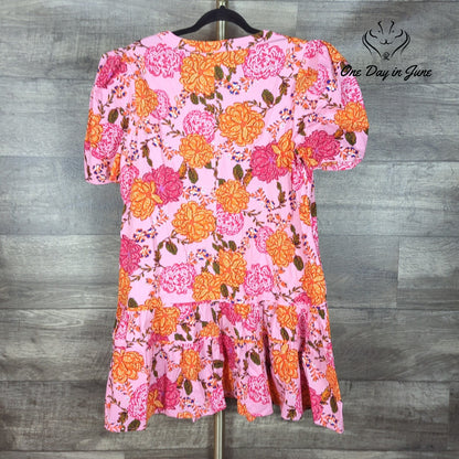 The Southern Goat Short Sleeve Shoulder Pad Mini Dress Size XL