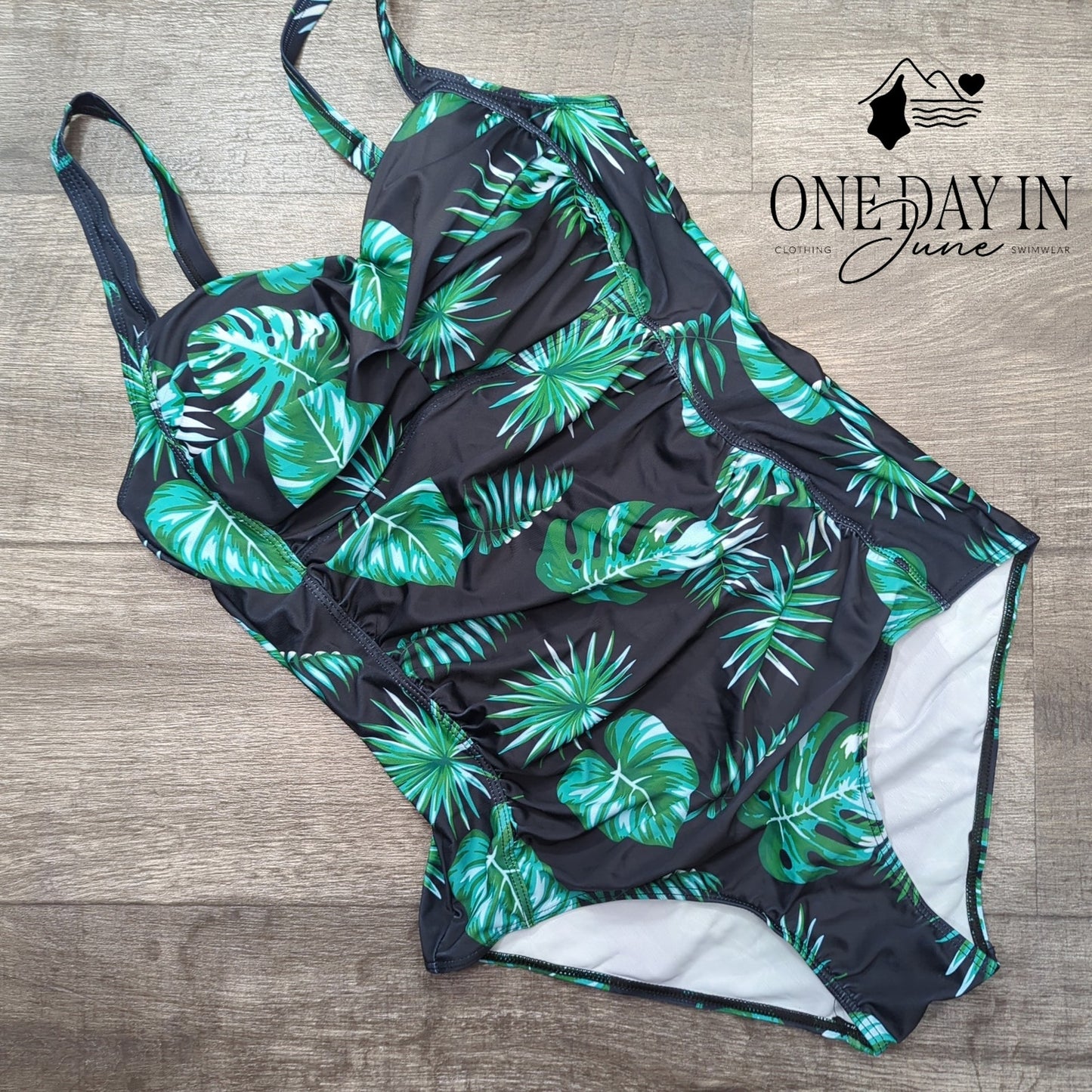 Adisputent Twist Front Tummy Control One Piece Swimsuit Size XL