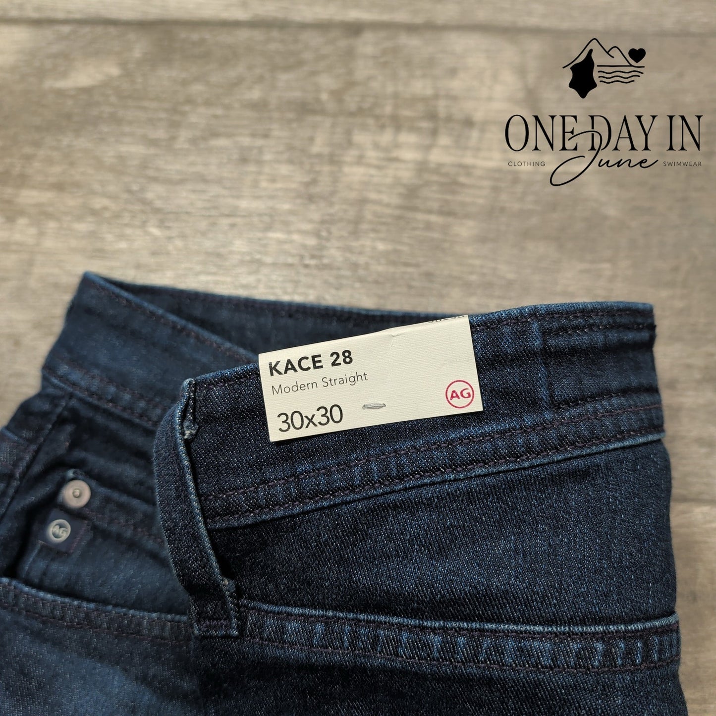 AG Adriano Goldschmied Kace Modern Straight Jeans Bridgeport Dark NWT Size 30X30