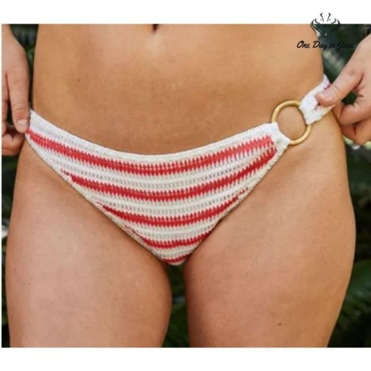 American Eagle Outfitters Aerie Crochet Cheeky Bikini Bottom Size M