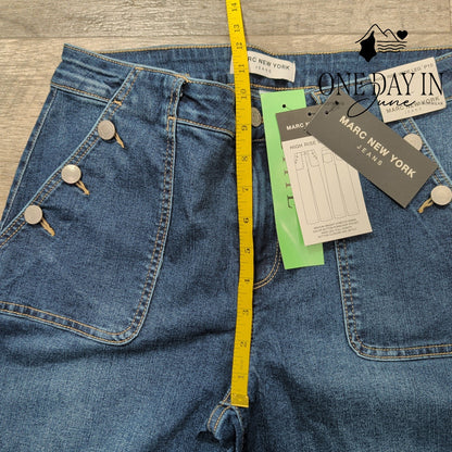 Marc New York Petite High Rise Wide Leg Crop Jeans Size 10P