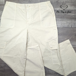 BP Plus Size Wide Leg Cargo Pants Tan Utility Pockets Size 20