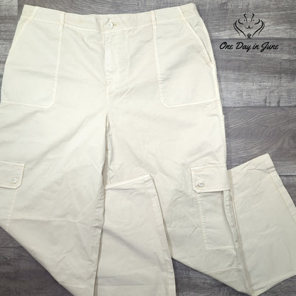 BP Plus Size Wide Leg Cargo Pants Tan Utility Pockets Size 20