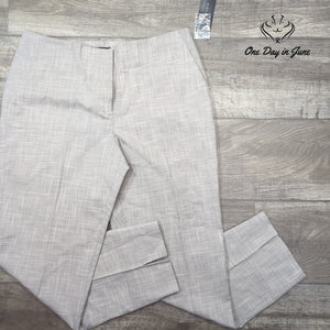 Madison Studio Dress Pants Gray Oyster Pink Straight Leg NWT Size 12