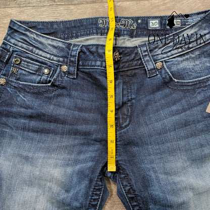 Miss Me Signature Ankle Skinny Jeans Embellished Beaded Hem NWT Size 10 (30)