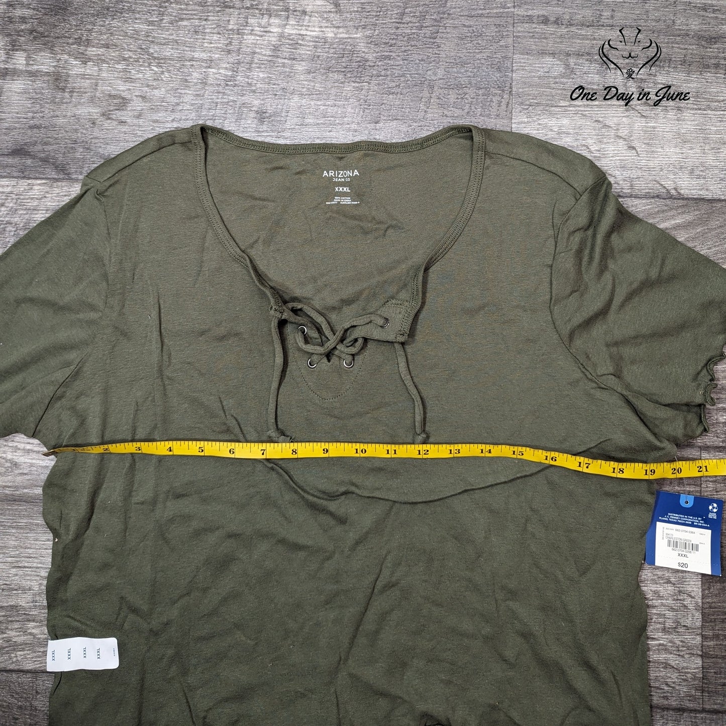 Arizona Jean Co. Short Sleeve Lettuce Edge Top Size XXXL