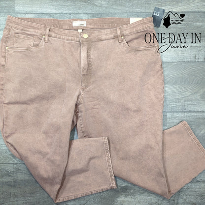 Kut from the Kloth Plus Size High Rise Rsse Ankle Straight Leg Jeans Size 24W