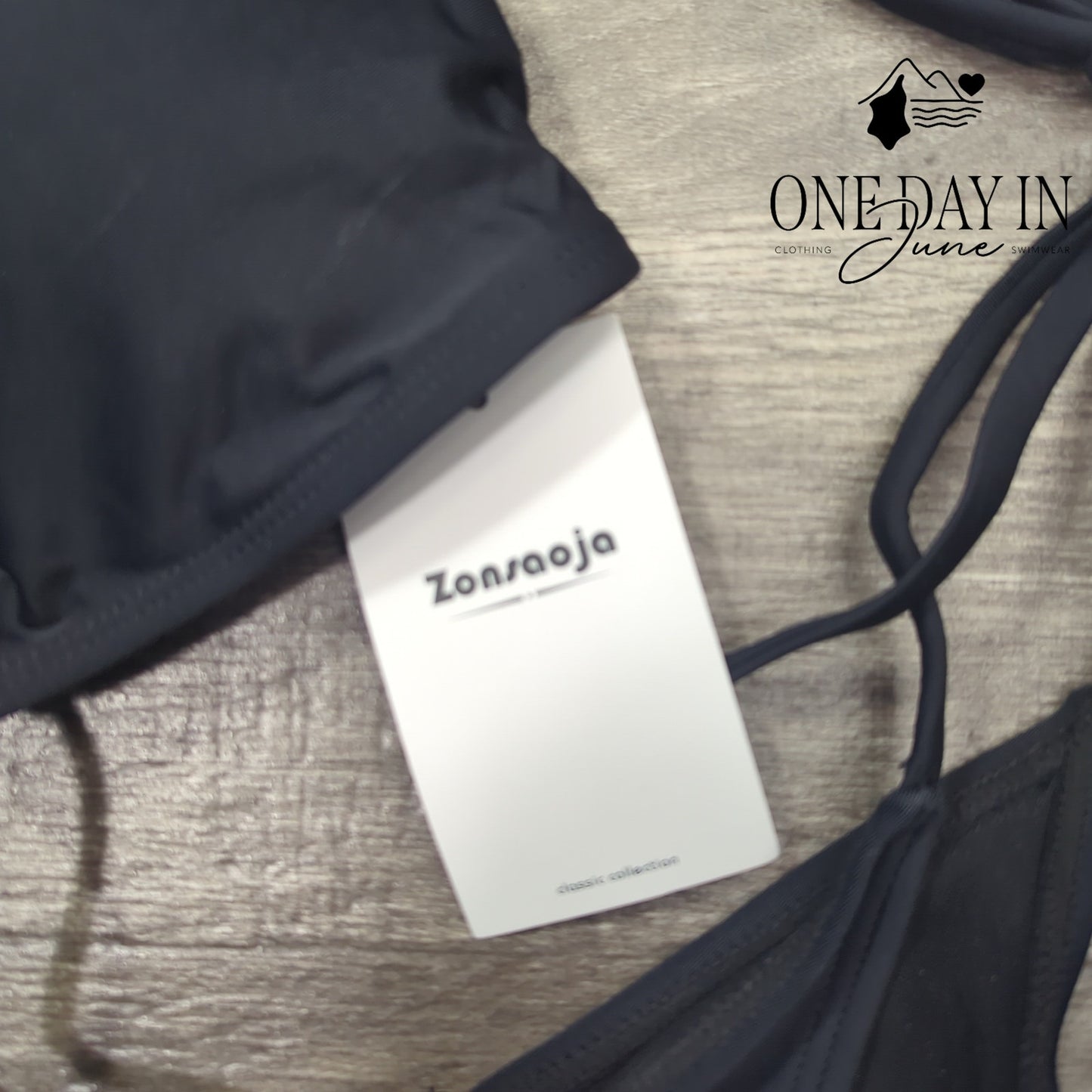 Zonsaoja Keyhole Tie Side Bikini Swimsuit Size M