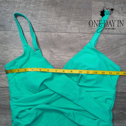 CharmLeaks Cross Front One Piece Swimsuit Size L