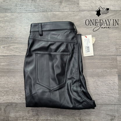 Johnny Was The Cropped Baby Boot Faux Leather Pants Size 6 (28)
