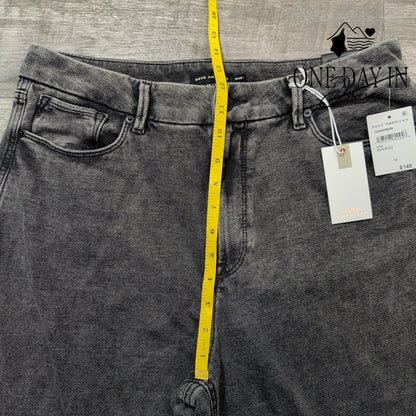 Good American Jeanius Good Skate Wide Leg Jeans Black322 NWT Size 14