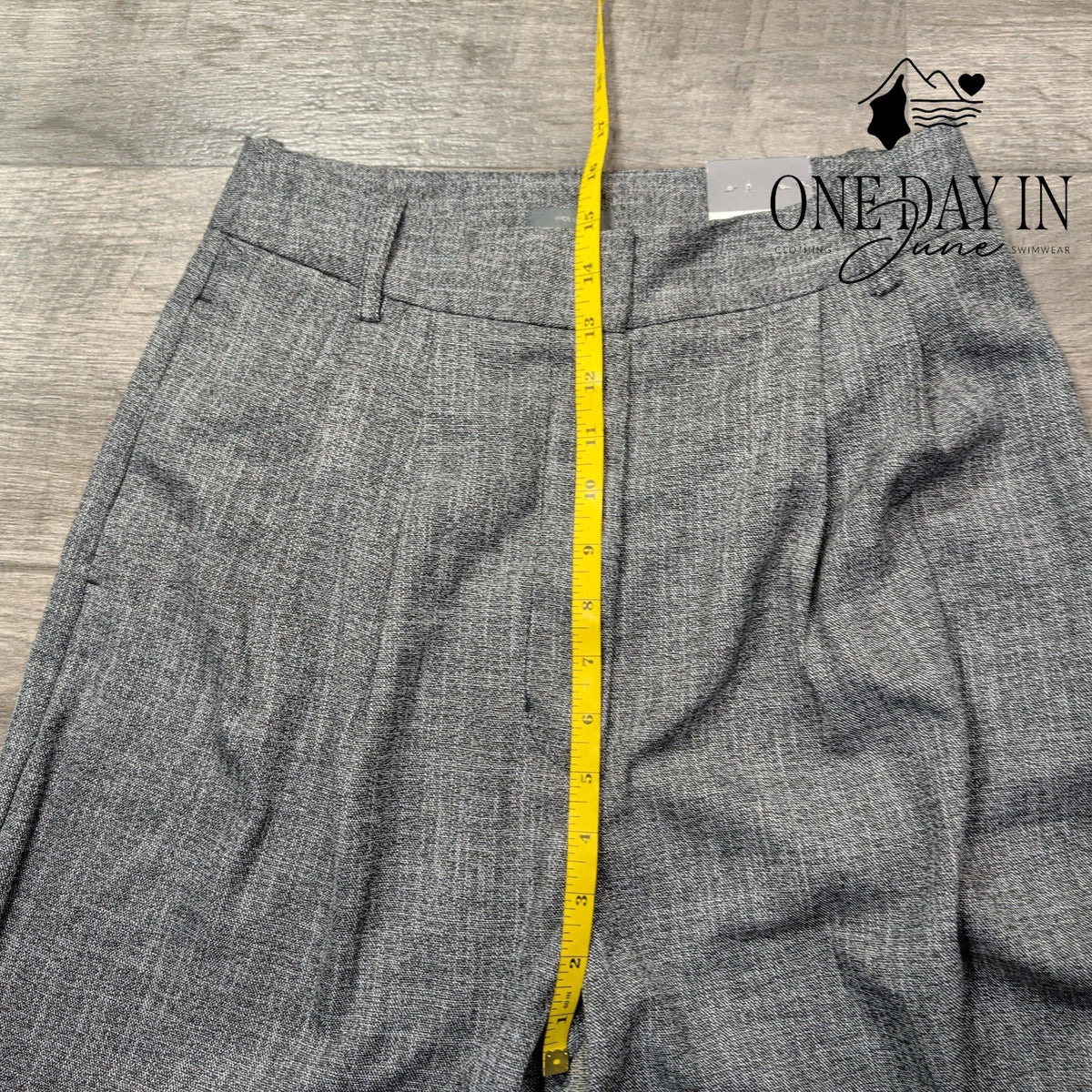 Worthington High Rise Wide Leg Faux Linen Trouser Pants Black NWT Size 6