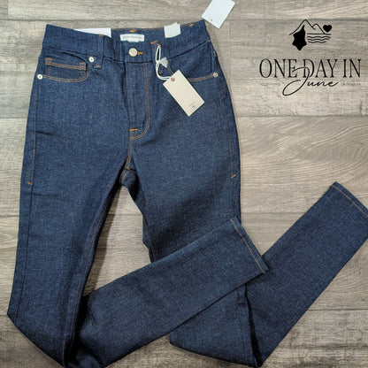 Good American Good Legs Long Skinny Jeans Dark Blue Inseam NWT Size 6