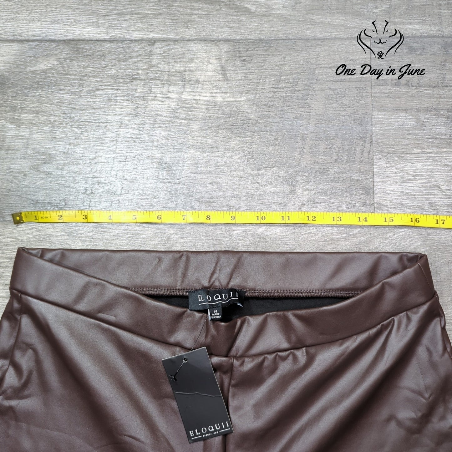 Eloquii Faux Leather Pull On Slim Pants Size 14