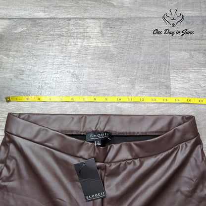 Eloquii Faux Leather Pull On Slim Pants Size 14
