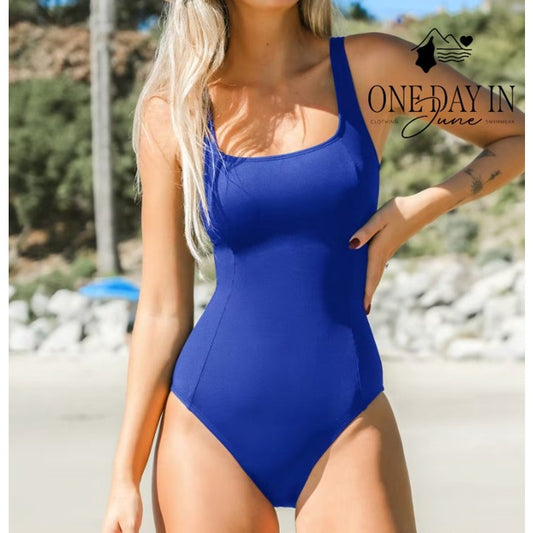 Cupshe Square Neck One Piece Swimsuit Size M