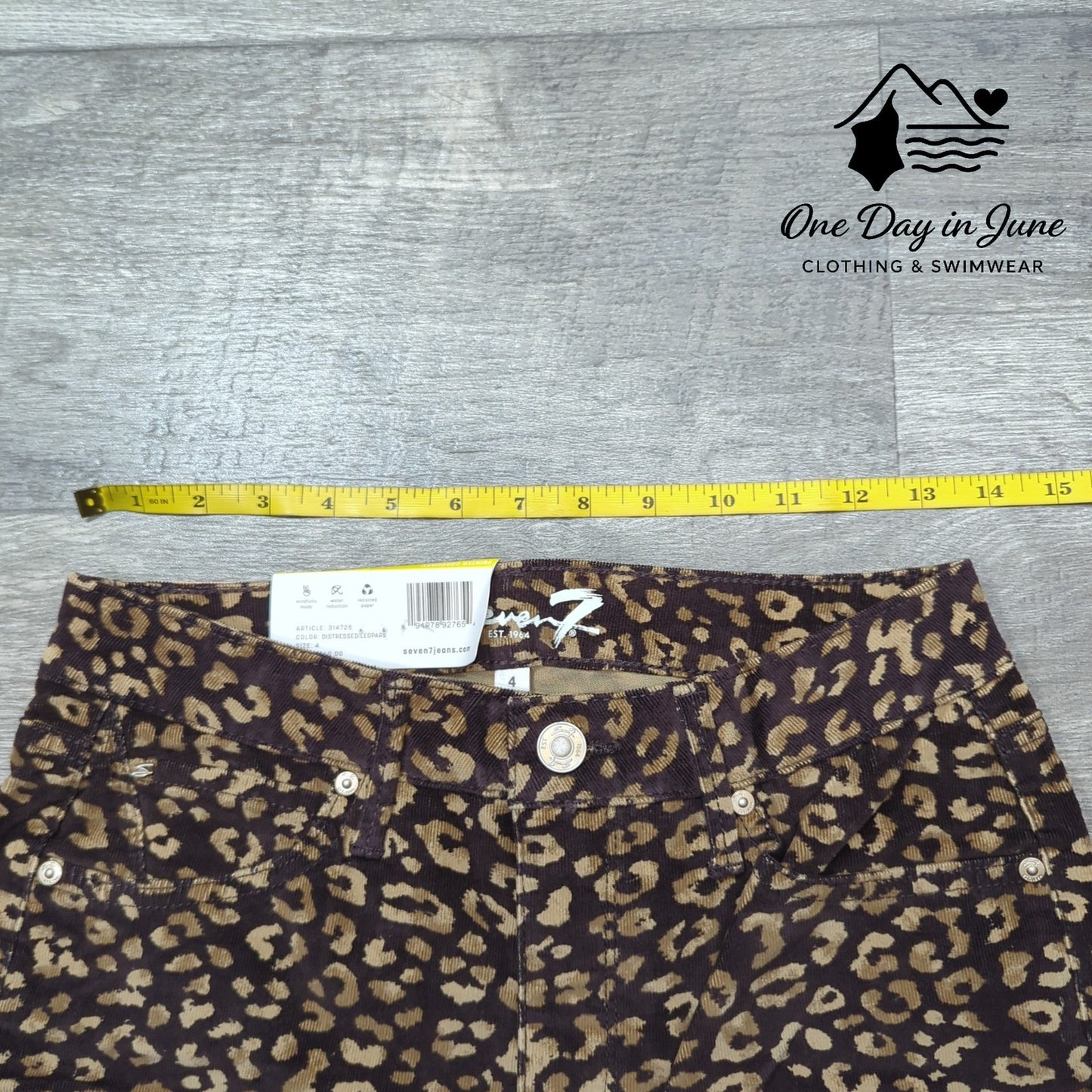 Seven7 Printed Corduroy High Rise Skinny Pants Size 4