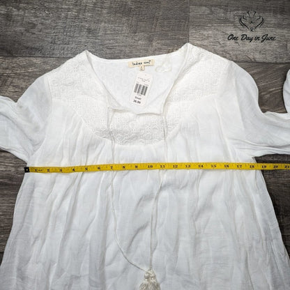 Indigo Soul Long Sleeve Yoke Top Size S