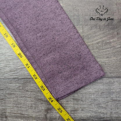 R+R The High Waisted Brushed Leggings Purple Heather NWT Size L