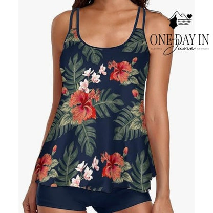 CharmLeaks Boyshort Tankini Swimsuit Size XL