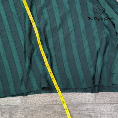 Liz Claiborne Half Sleeve Striped Mysterious Green Dress Size XL