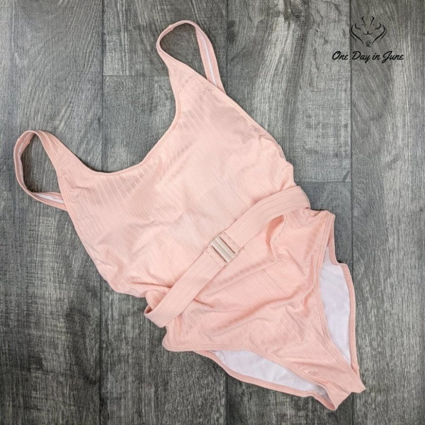 Prettygarden U Neck Slimming Strap Backless One Piece Swimsuit Size S