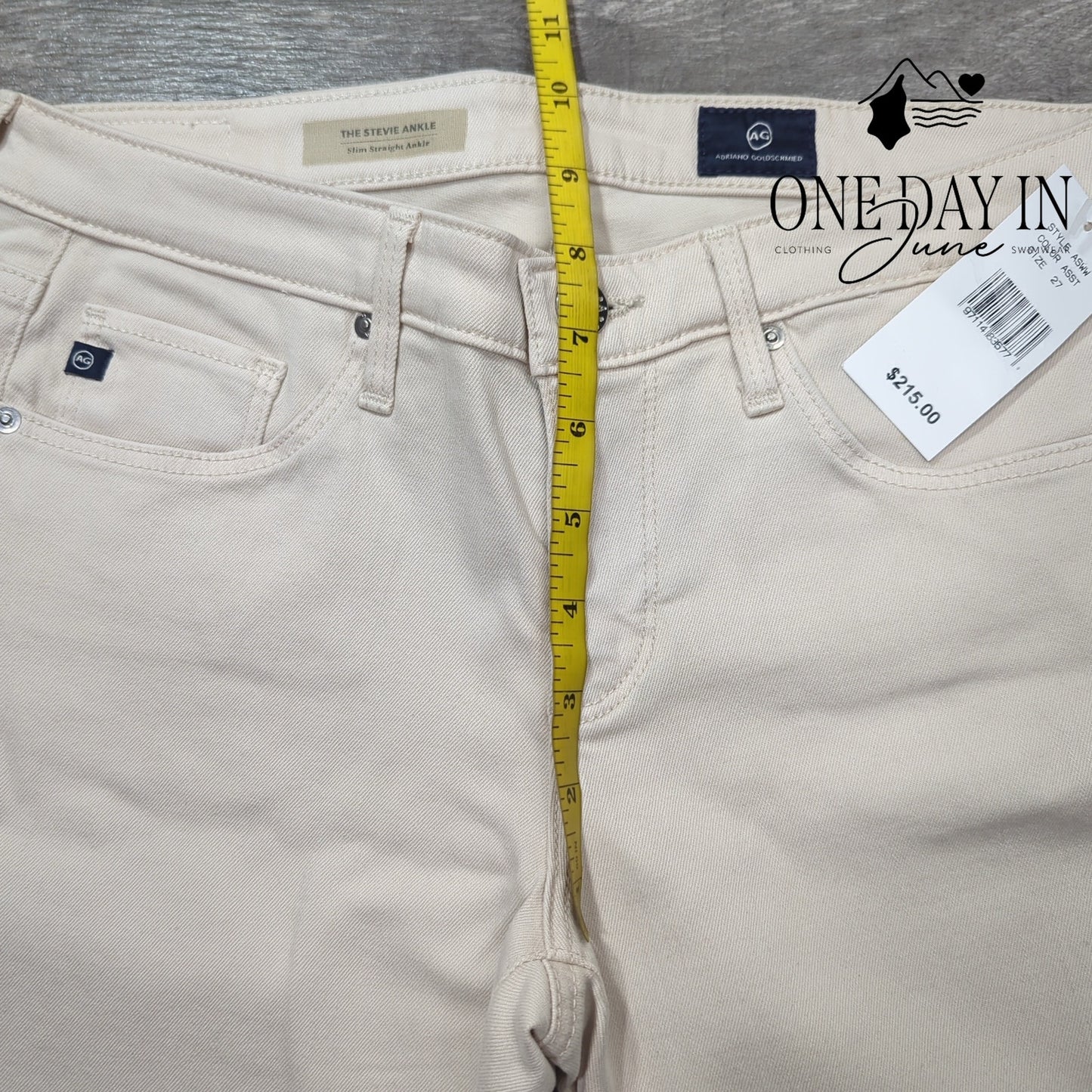 AG Adriano Goldschmied The Stevie Ankle Slim Straight Jeans Size 27 (4)