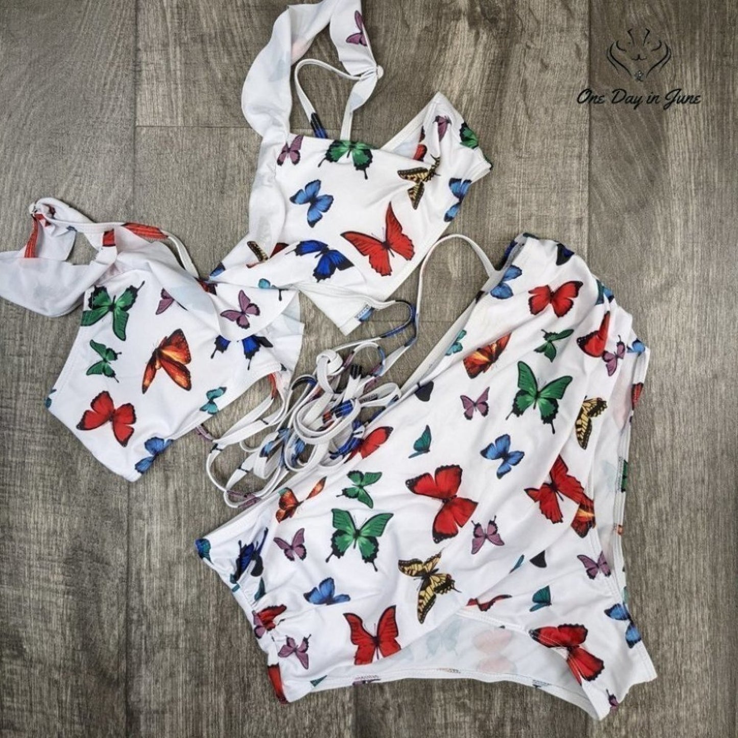 AvidLove High Waist Strappy Bikini Swimsuit Size XXL