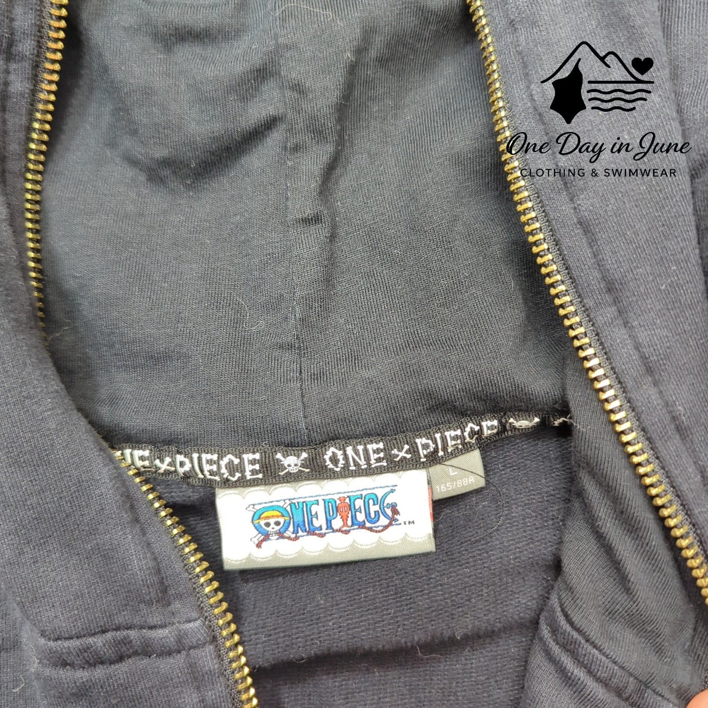 One Piece Full Zip Crimin Hoodie Size L