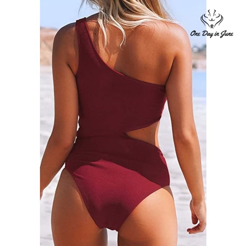 Cupshe One Shoulder Cut Out One Piece Swimsuit Size S