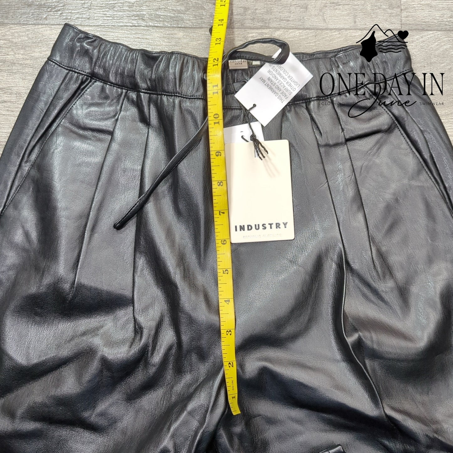 Industry Faux Leather Drawstring Pants Size XS