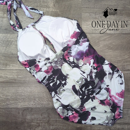 Aleumdr V Front Tummy Control One Piece Swimsuit Size XL