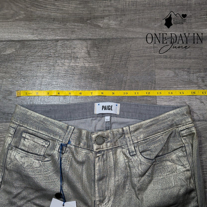 Paige Coated Denim Verdugo Ultra Skinny Jeans Size 10 (30)