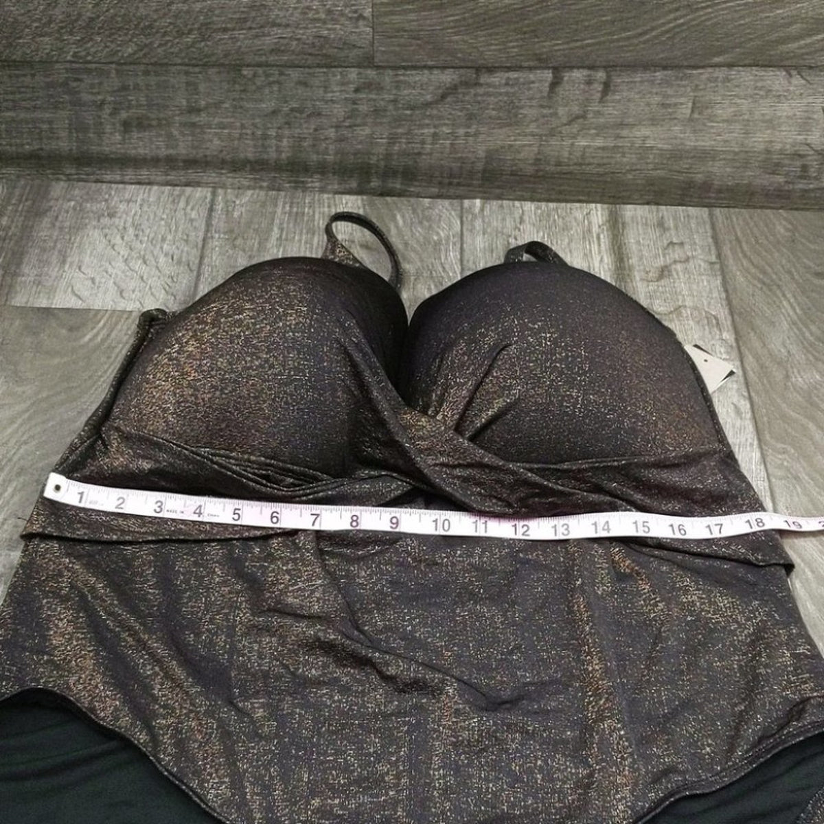 Kenneth Cole Push Up Mio One Piece Swimsuit Bronze Metallic NWT Size 3X