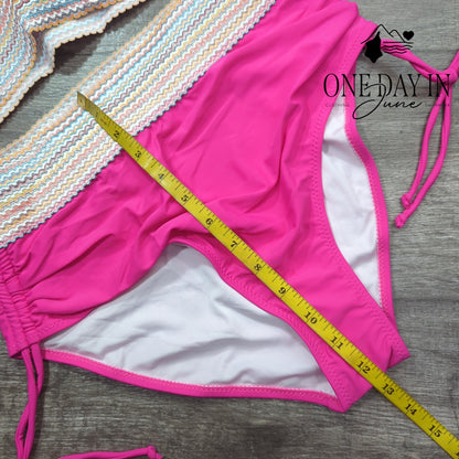 Blooming Jelly High Waist Bikini Swimsuit Size L