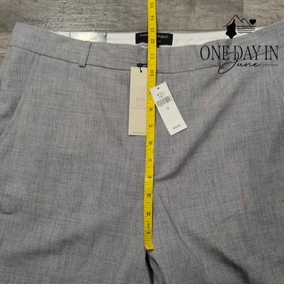 Banana Republic Ryan Curvy Fit Pants Gray Mid Rise Trouser NWT Size 12