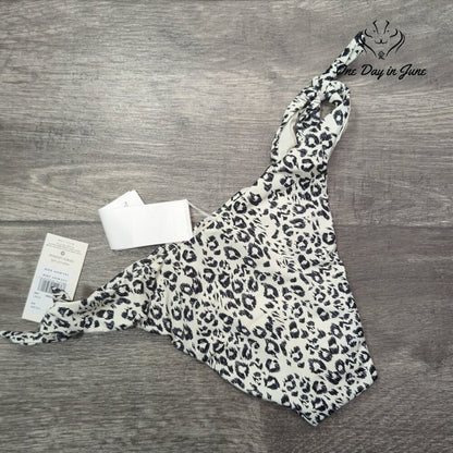 RVCA Animal Instincts French Bikini Bottom Tie Side Leopard NWT $52 Size XS