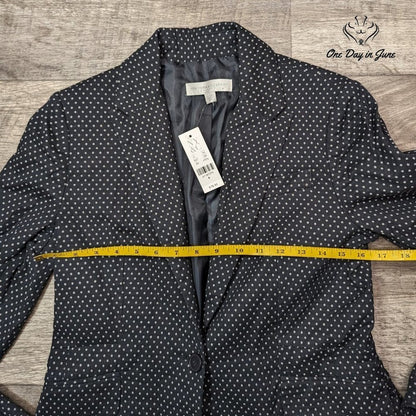 New York & Company One Button Polk-a-dot Blazer Size 6