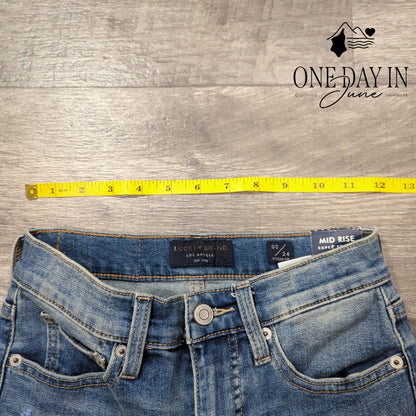 Lucky Brand Ava Mid Rise Super Skinny Jeans Size 00