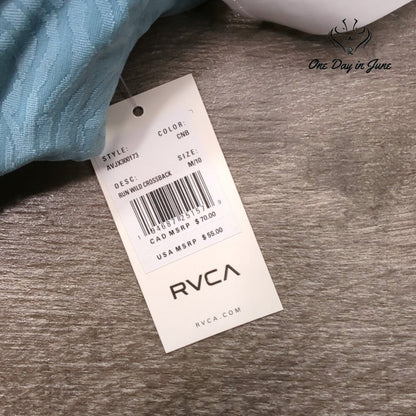 RVCA Run Wild Crossback Bikini Top Size M