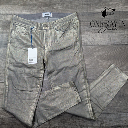 Paige Coated Denim Verdugo Ultra Skinny Jeans Size 10 (30)