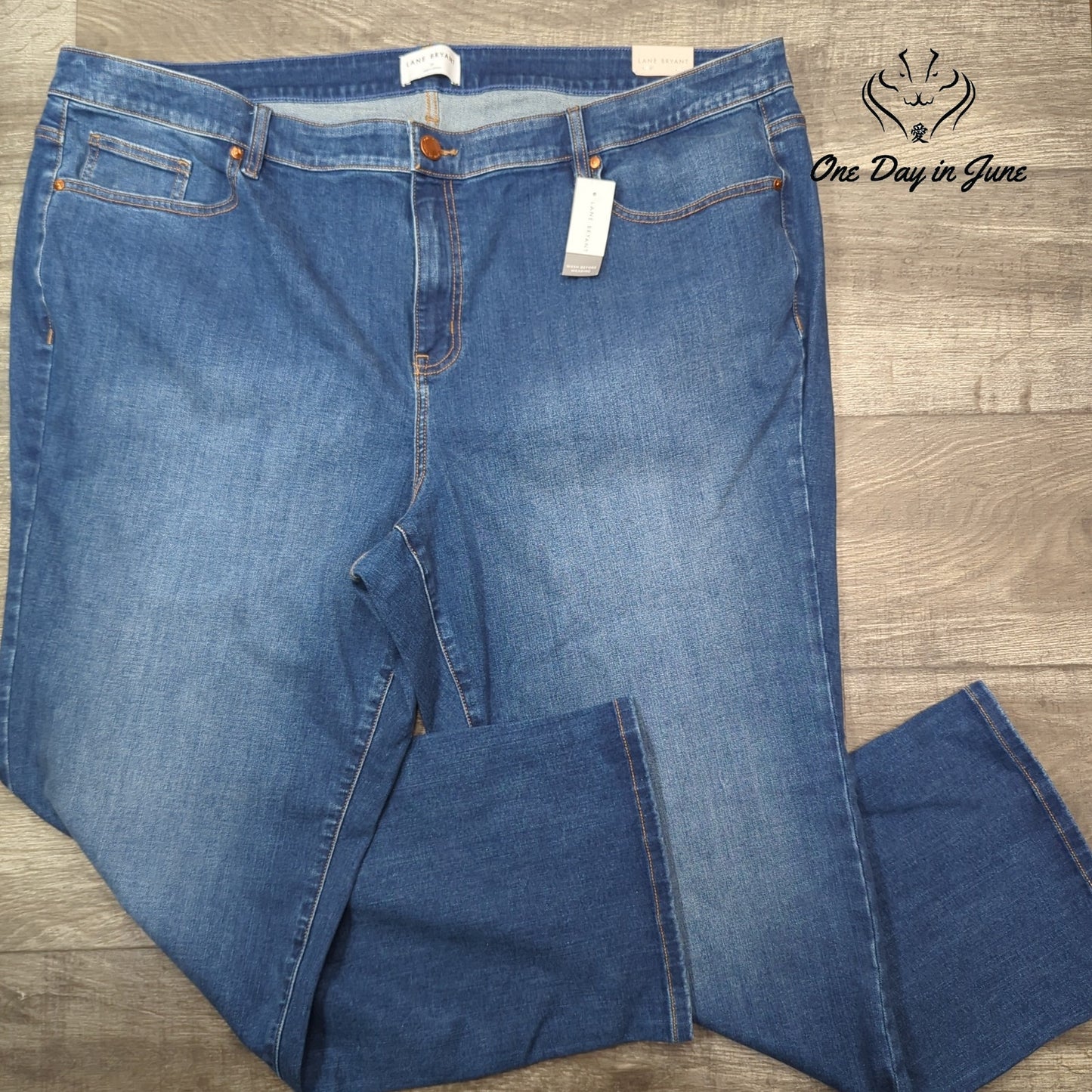 Lane Bryant Plus Size Mid Rise Straight Jeans Size 28