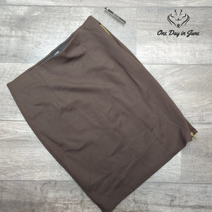 Eric Signature Comfort Waist Side Zip Split Pencil Skirt Brown NWT Size 8